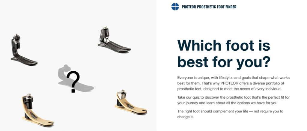 Proteor foot finder home page 